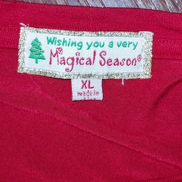 Three pieces . Dunia large rayon,Christmas oversized top, Connected dress size12 - Picture 10 of 12